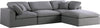 Carmen Cloud Modular Sectional In Grey Linen Fabric