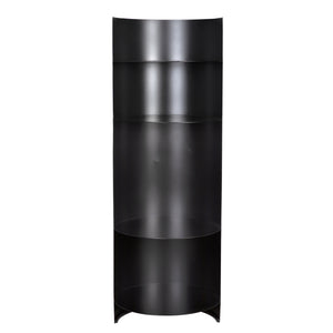 Fassbender Industrial Steel Bookcase Trio in Matte Black