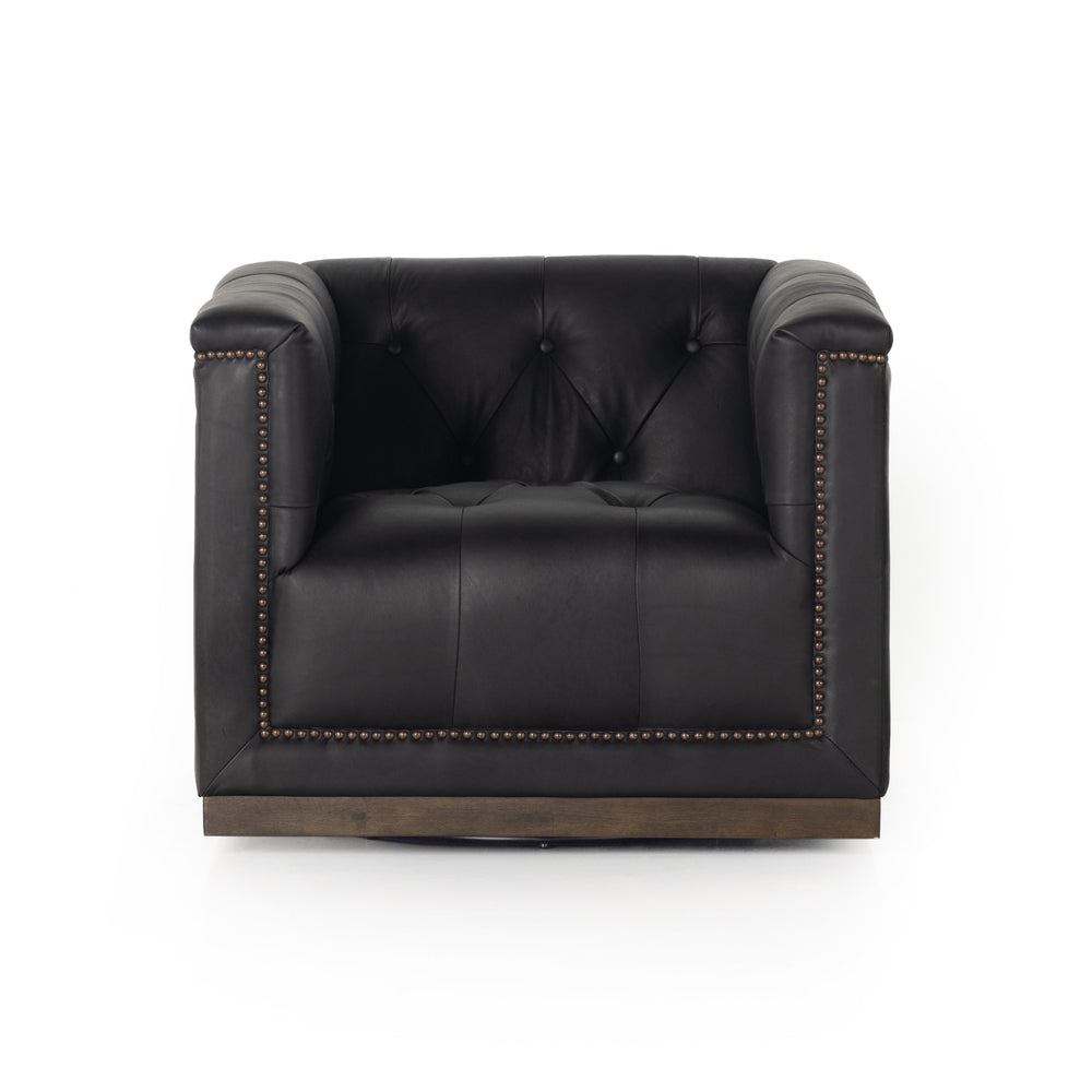 Maxx Swivel Chair In Heirloom Black
