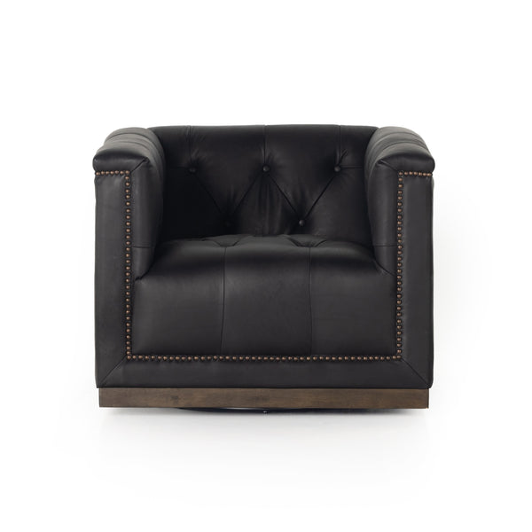 Maxx Swivel Chair In Heirloom Black