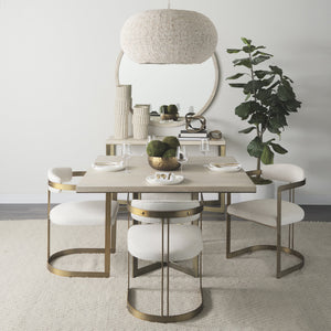 Faye 50L x 15W x 30H Beige Finished Wood W/Gold Metal Base Console Table