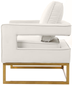 Alfonso Accent Chair In Cream Velvet