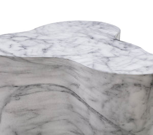 Slab Marble Short Side Table