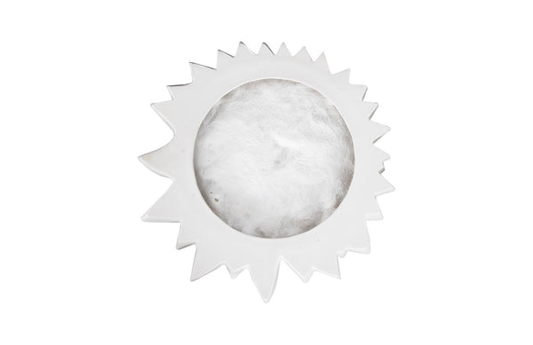 Dahlia Flower Wall Art, Gel Coat White