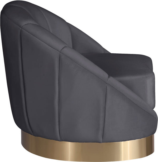 Jesse Chair In Grey Velvet