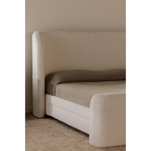 Sophia King Storage Bed in Cream with Drawers