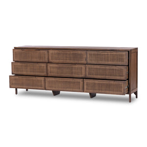Sydney 9 Drawer Dresser In Brown Wash