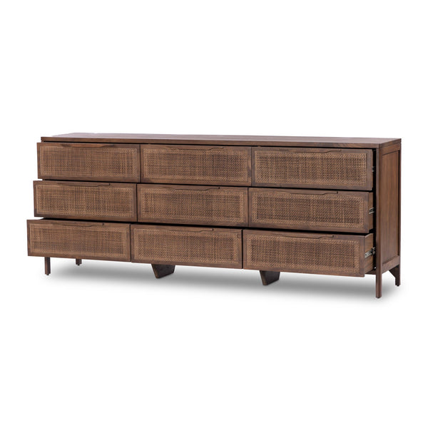 Sydney 9 Drawer Dresser In Brown Wash