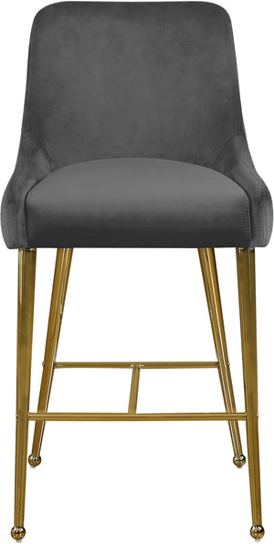 Irvin Stool In Grey Velvet