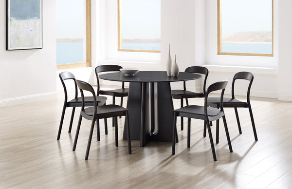 Hanna Chair Bamboo seat, Caviar