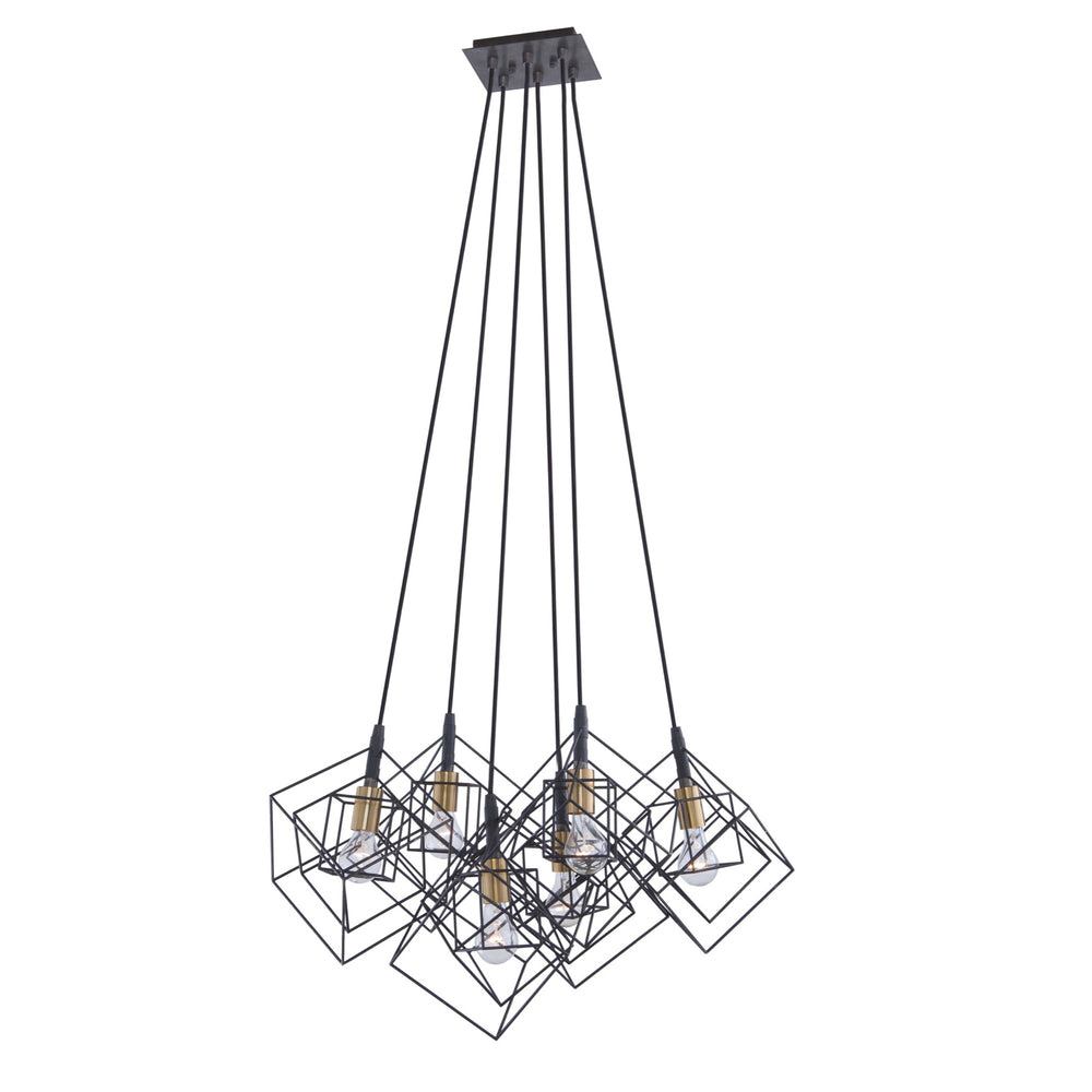 Artistry AC11119 Chandelier in Matte Black & Harvest Brass