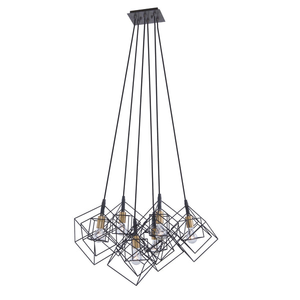 Artistry AC11119 Chandelier in Matte Black & Harvest Brass