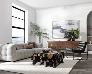 Lahey Solid Wood Console Table - Mission Brown