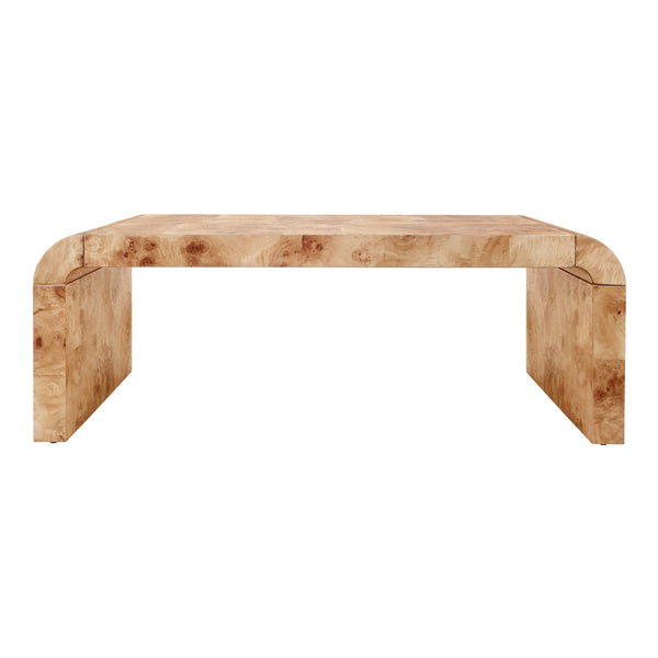 Adriel Burl Wood Coffee Table, Natural Burl