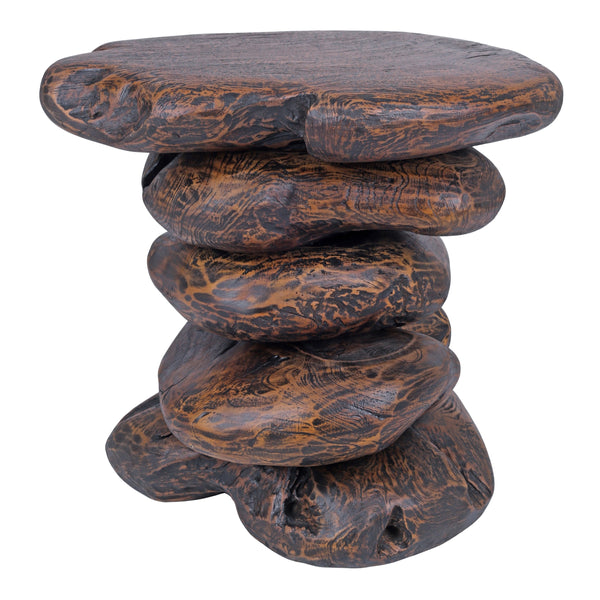 Katniss Reclaimed Teak Side/ End Table, Ebonized Teak