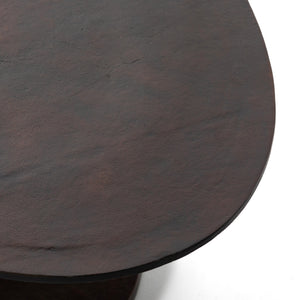 Simone Oval Coffee Table In Antique Rust