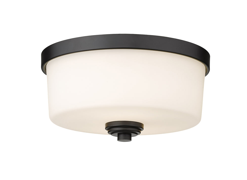 Arlington 2 Light Flush Mount in Matte Black Finish