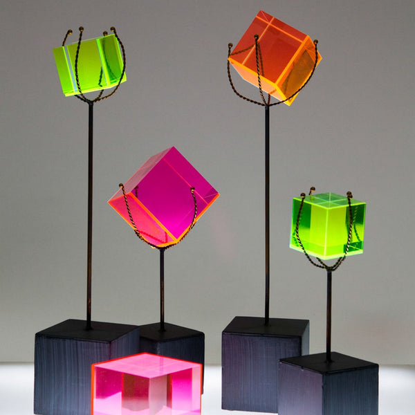 Neon Acrylic Cubes