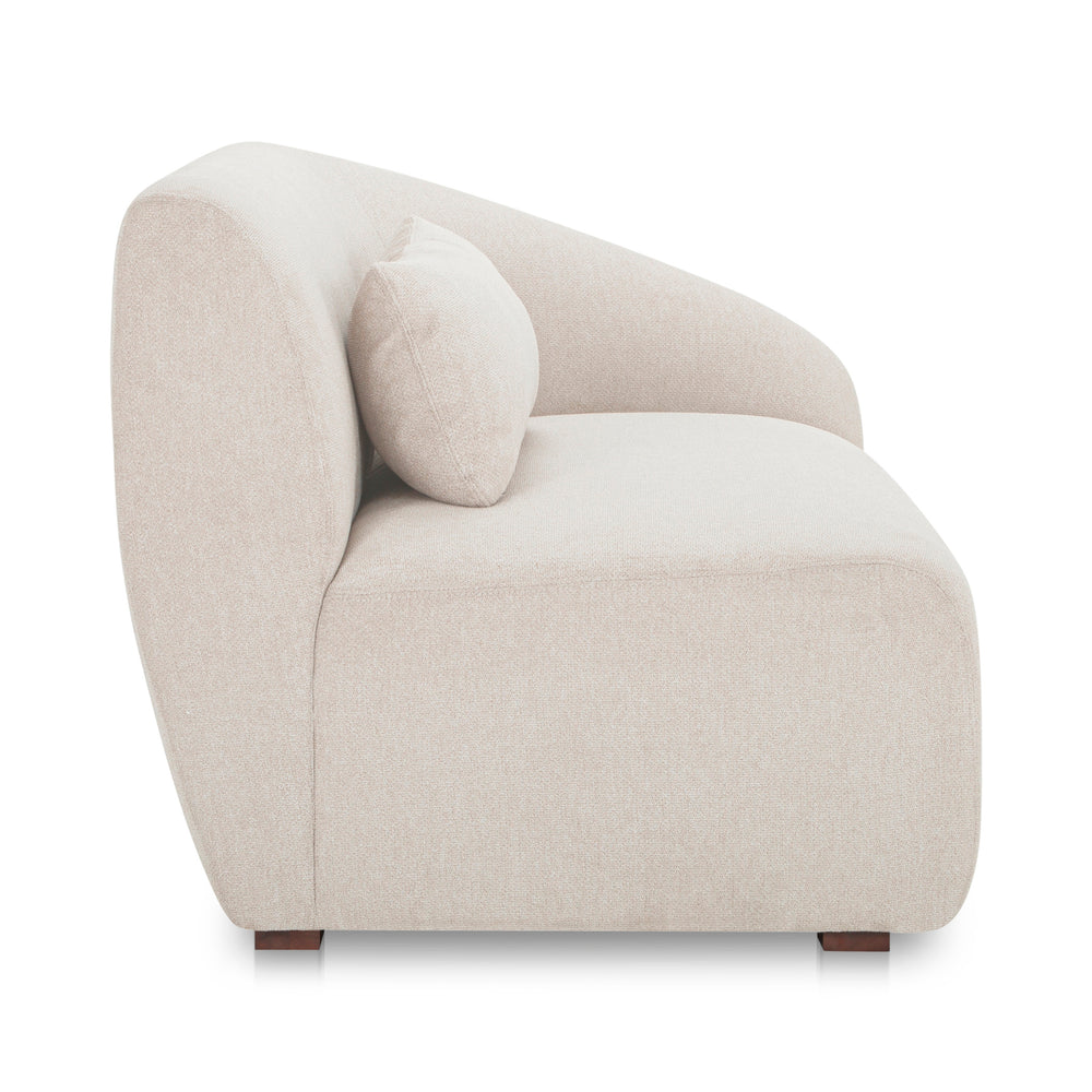 Moe's Amelia Right Arm Chair in Warm White