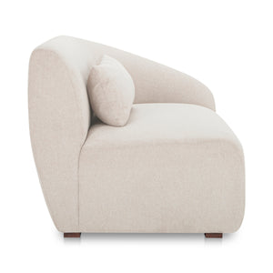 Moe's Amelia Right Arm Chair in Warm White