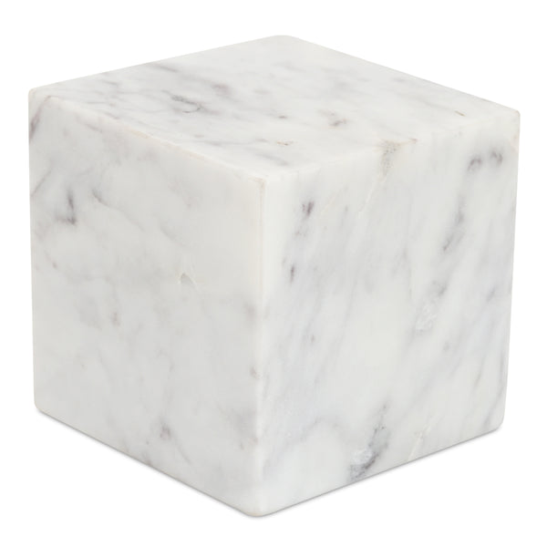 Moe's Cora Banswara Marble Cube Accent