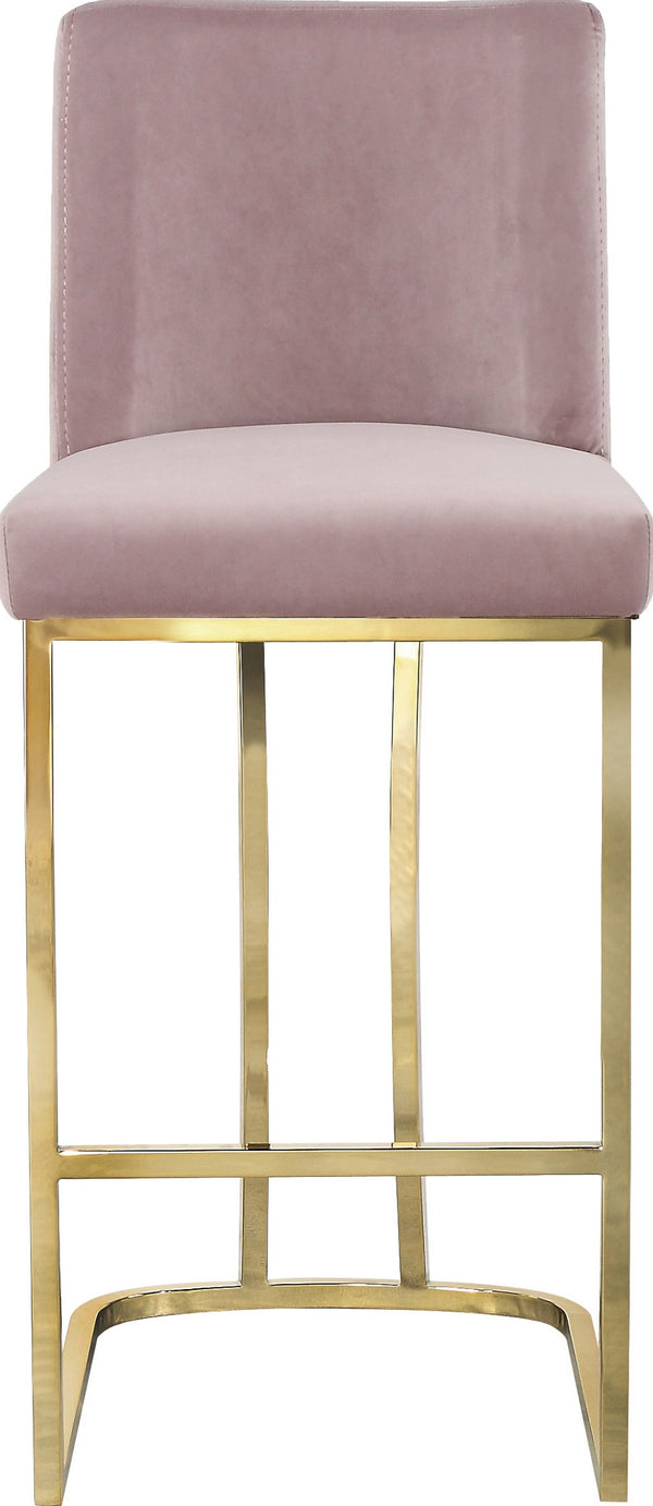 Rick Stool In Pink Velvet