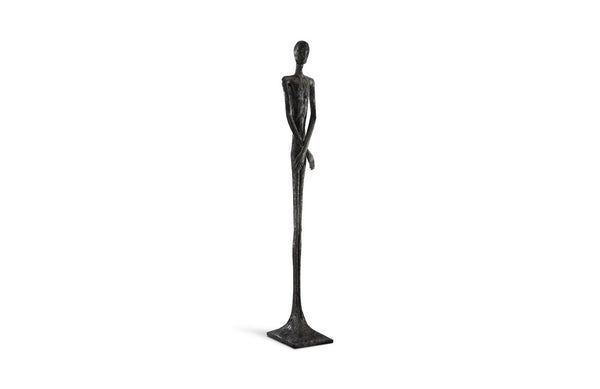 Skinny Male Sculpture, Liquid Silver
