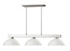 Cobalt 3 Light Billiard Light in Brushed Nickel Finish