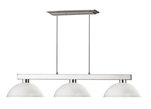 Cobalt 3 Light Billiard Light in Brushed Nickel Finish