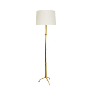 THREE LEG FLOOR LAMP IN GOLD LEAF