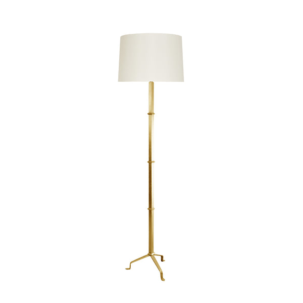 THREE LEG FLOOR LAMP IN GOLD LEAF