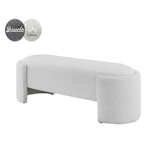 Felicia Fabric Bench, Boucle Beige