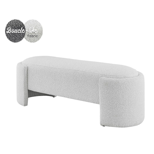 Felicia Fabric Bench, Boucle Beige