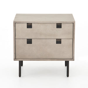 Carly 2 Drawer Nightstand In Grey Wash