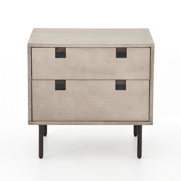 Carly 2 Drawer Nightstand In Grey Wash