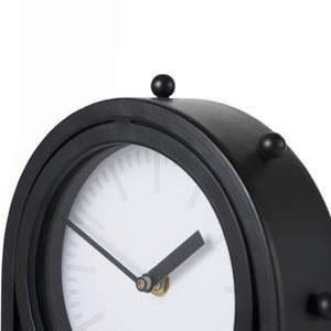 Marian 7.5L x 5.7W x 13.0H Black Studded  Table Clock