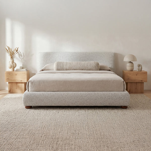 Moe's Beau Storage Bed in Light Grey