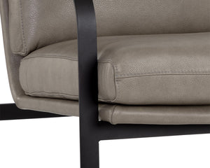 STERLING LOUNGE CHAIR - MISSOURI STONE LEATHER