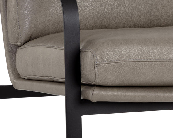 STERLING LOUNGE CHAIR - MISSOURI STONE LEATHER