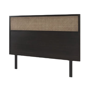 Caine KD Rattan Queen Headboard, Black