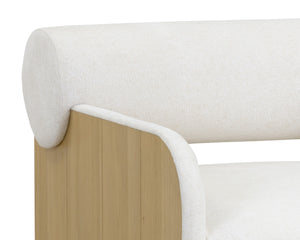 COBURN LOUNGE CHAIR - RUSTIC OAK - ECLIPSE WHITE