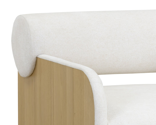 COBURN LOUNGE CHAIR - RUSTIC OAK - ECLIPSE WHITE