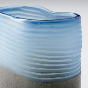 Small Europa Vase in Blue and Iron Glaze