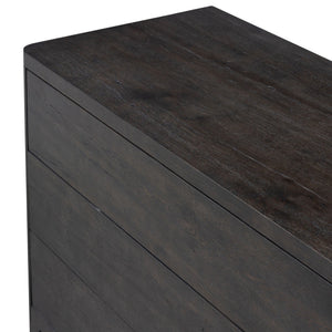 Noeline 6 Drawer Dresser In Smoked Black Oak Veneer