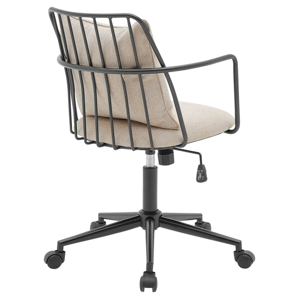 Edison Fabric Office Chair In Strata Cream