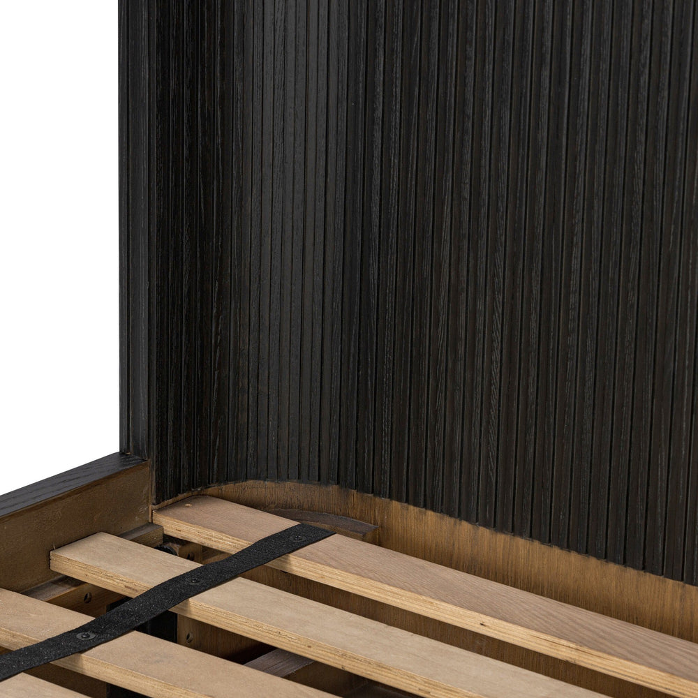 Fletcher King Bed - Distressed Black Oak