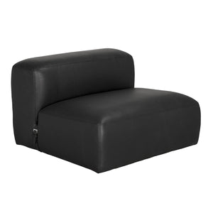 Augustus Modular Sofa, Middle, Santosa Matte Black Leather