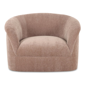 Moe's Thora Lounge Chair in Blush Velvet