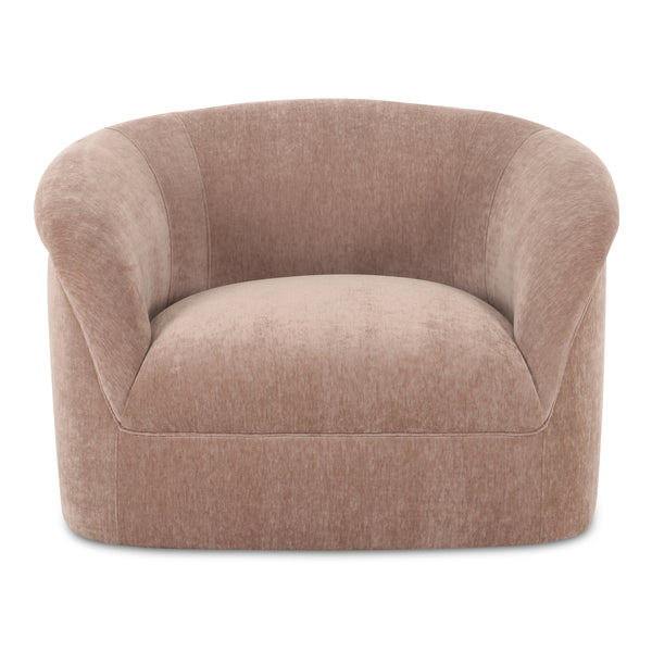 Moe's Thora Lounge Chair in Blush Velvet