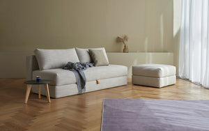 OSVALD FULL SOFABED in KENYA GRAVEL FABRIC WITH Black steel LEGS 579